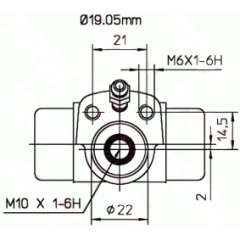 FREN-SİLİNDIR ARKA 19mm AQ  / FELİCİA 95-01 / FAVORİT LX 93-95 /