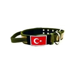 Sahra Kamuflaj Kulplu Taktik K9 Köpek Tasması