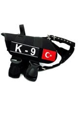 Kurt Başlı Klipsli K9 Köpek Göğüs Tasması