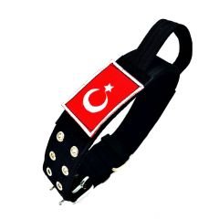 Siyah Kulplu Taktik K9 Köpek Tasması