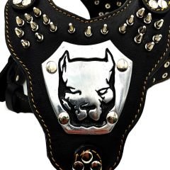 Gladyatör Deri Köpek Göğüs Tasması