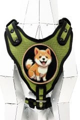 Haki Shiba Inu Köpek Göğüs Tasması