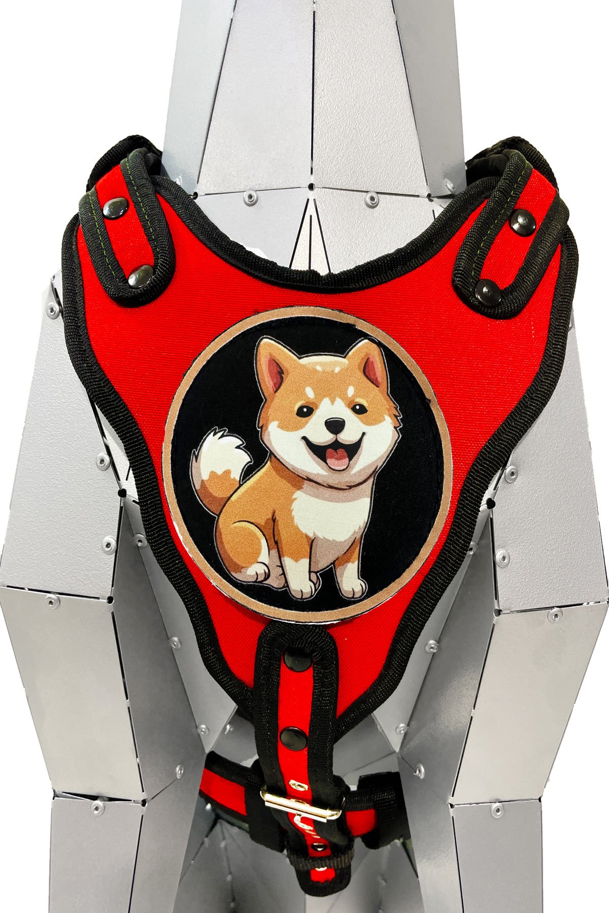 Kırmızı Shiba Inu Köpek Göğüs Tasması
