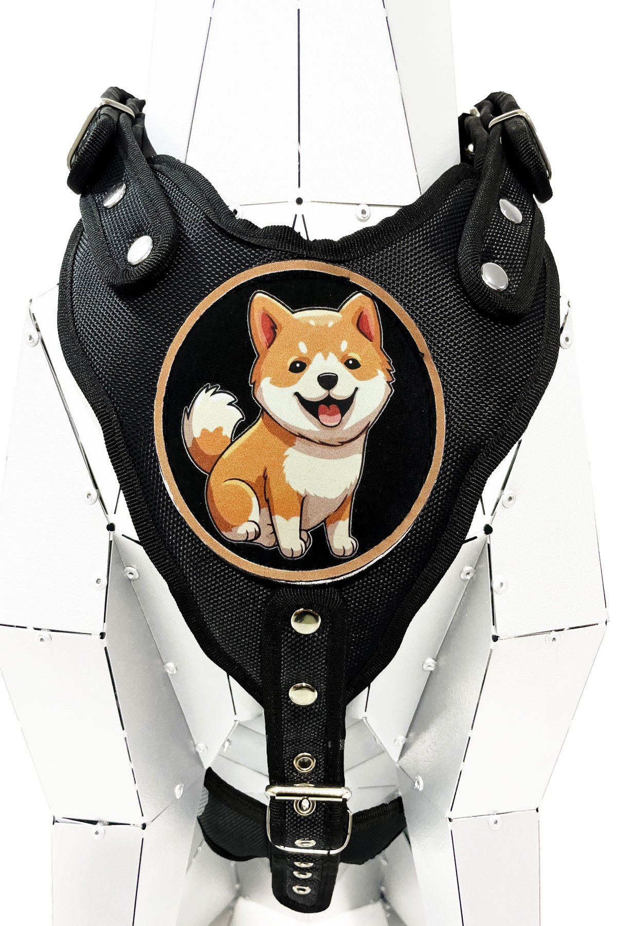 Siyah Shiba Inu Köpek Göğüs Tasması