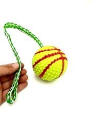 Basketbol Topu Modelli Zilli İpli Köpek Eğitim Topu Oyuncağı