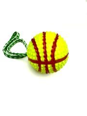 Basketbol Topu Modelli Zilli İpli Köpek Eğitim Topu Oyuncağı Seti