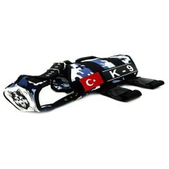 Çift Klipsli Kurt Başlı K9 Köpek Göğüs Tasması