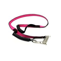Pembe Çift Tutma Kulplu Yaylı Köpek Gezdirme Tasması