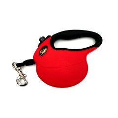 Kırmızı 4mt 10kg Otomatik Makaralı Köpek Gezdirme Tasması