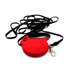 Kırmızı 4mt 10kg Otomatik Makaralı Köpek Gezdirme Tasması