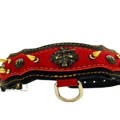 Özel Tasarım Viking Model Çivili Deri Köpek Tasması