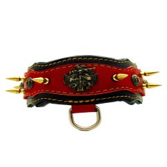 Özel Tasarım Viking Model Çivili Deri Köpek Tasması