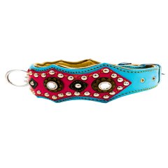 Özel Tasarım Kristal Swarovski Taşlı Deri Köpek Tasması