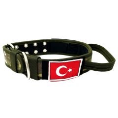 Askeri Kamuflaj Kulplu Taktik K9 Köpek Tasması