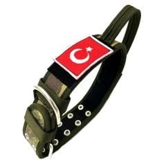 Askeri Kamuflaj Kulplu Taktik K9 Köpek Tasması