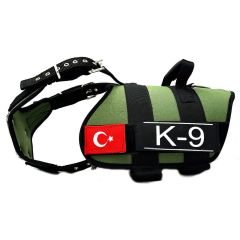 Kurt Başlı Klipsli K9 Köpek Göğüs Tasması Köpek Bel Tasması