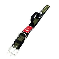 Haki Yeşil Kulplu Taktik K9 Köpek Tasması