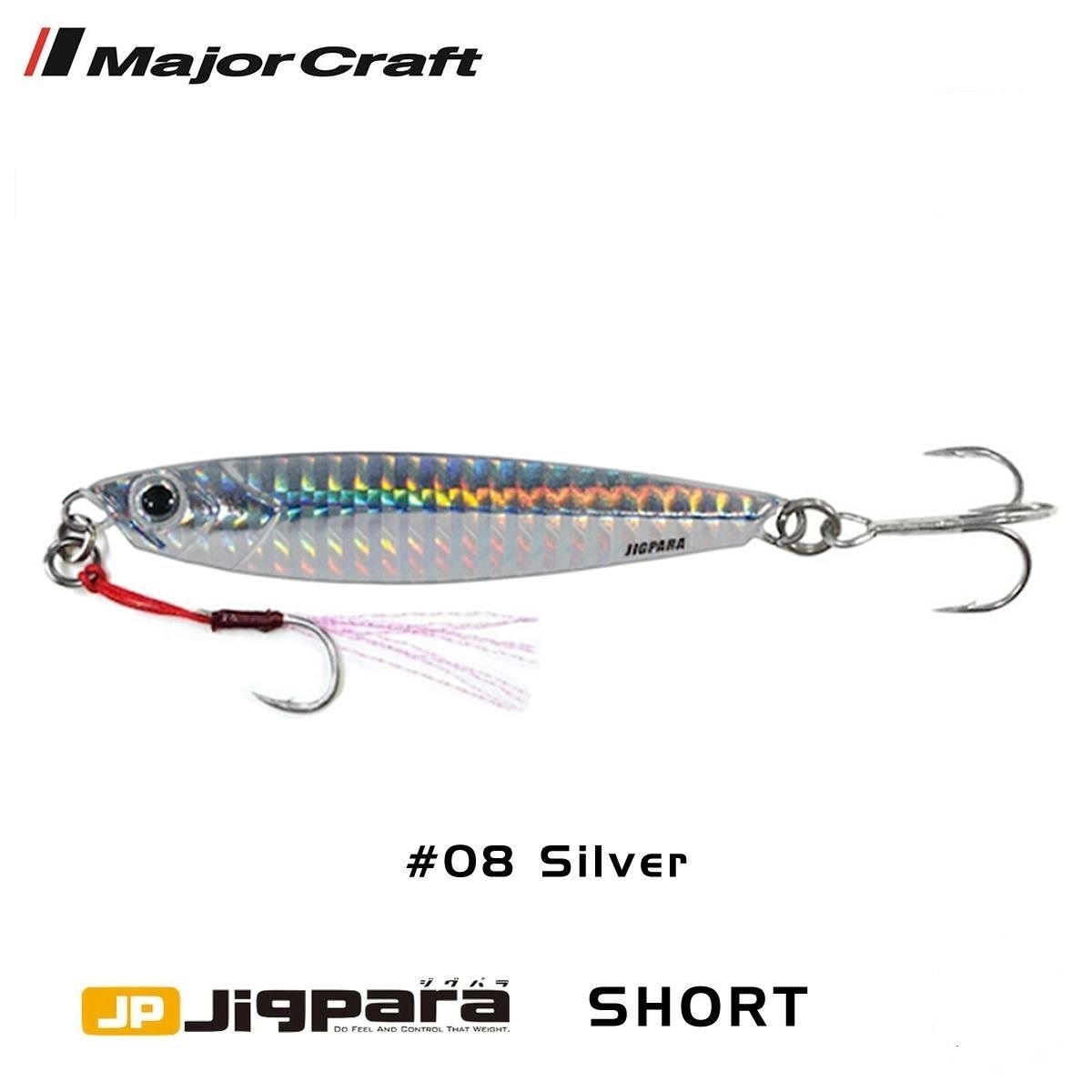 Major Craft Jigpara Short Jig JPS-80gr 95mm #08 Silver