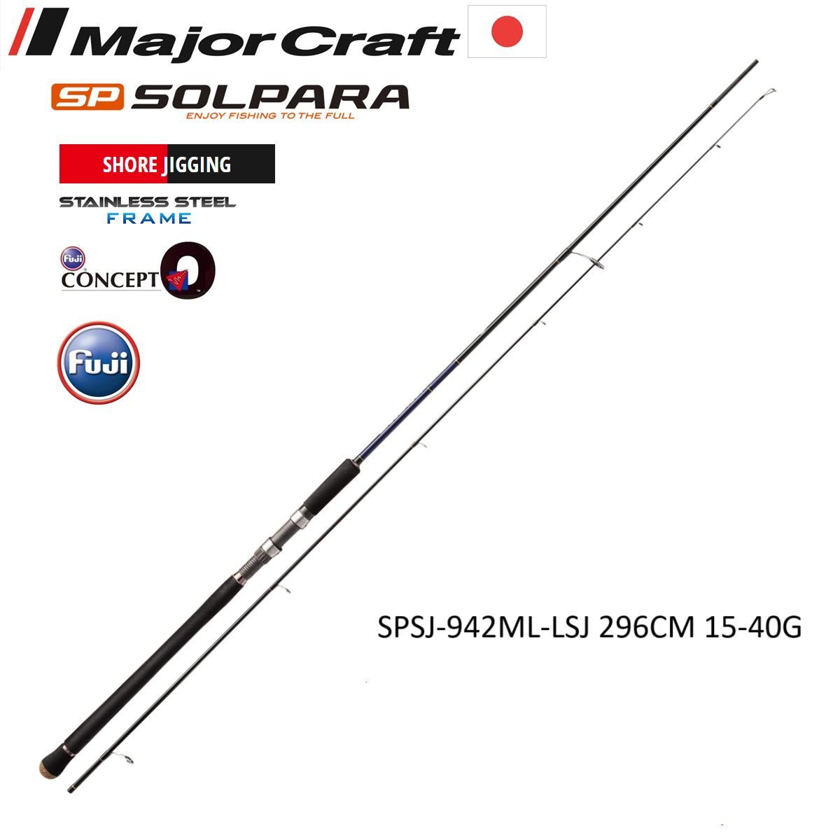 Major Craft Solpara New SPSJ-942ML-LSJ Light Shore Jigging Olta Kamışı 296cm 15-40g