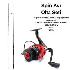 Captain Palermo 270cm 12-35gr + Captain Keops 5000 3bb Spin Seti
