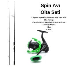 Captain Dynamic 240cm 10-30gr + Captain Rex-Y 4000 3+1bb Spin Seti
