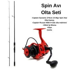 Captain Dynamic 275cm 14-40gr + Captain Russet 4000 4+1bb Spin Seti