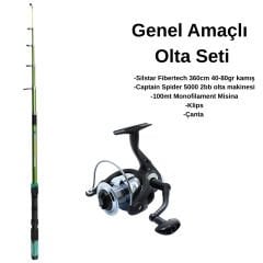Silstar Fibertech 360cm 40-80gr + Captain Spider 5000 2bb Genel Kullanım Set