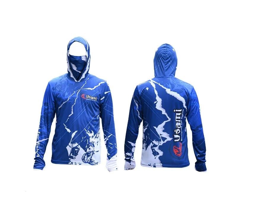USAMI Dijital Baskılı Boyunluklu Kapşonlu Uzun Kollu Balıkçı Sweatshirt