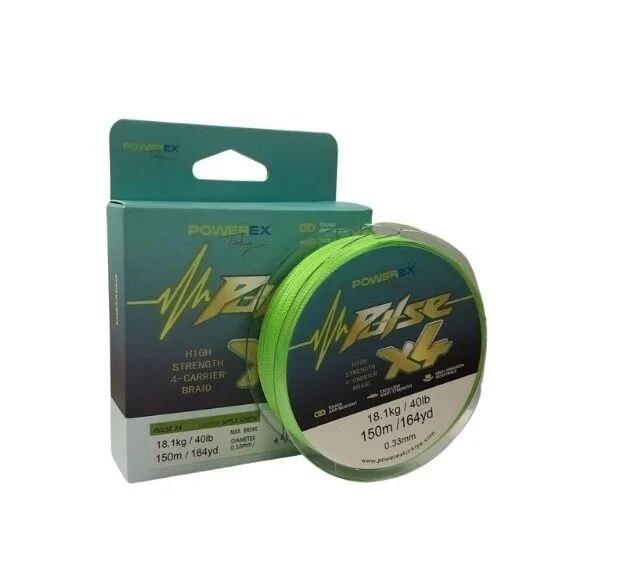 Powerex Pulse 4 örgü 150m. Apple Green 0.16mm/9 kg İp Misina
