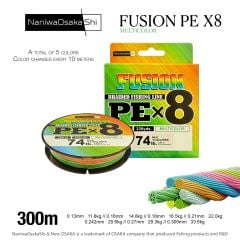 NaniwaOsaka Shi Fusion 8X 300MT Multicolor İp Misina