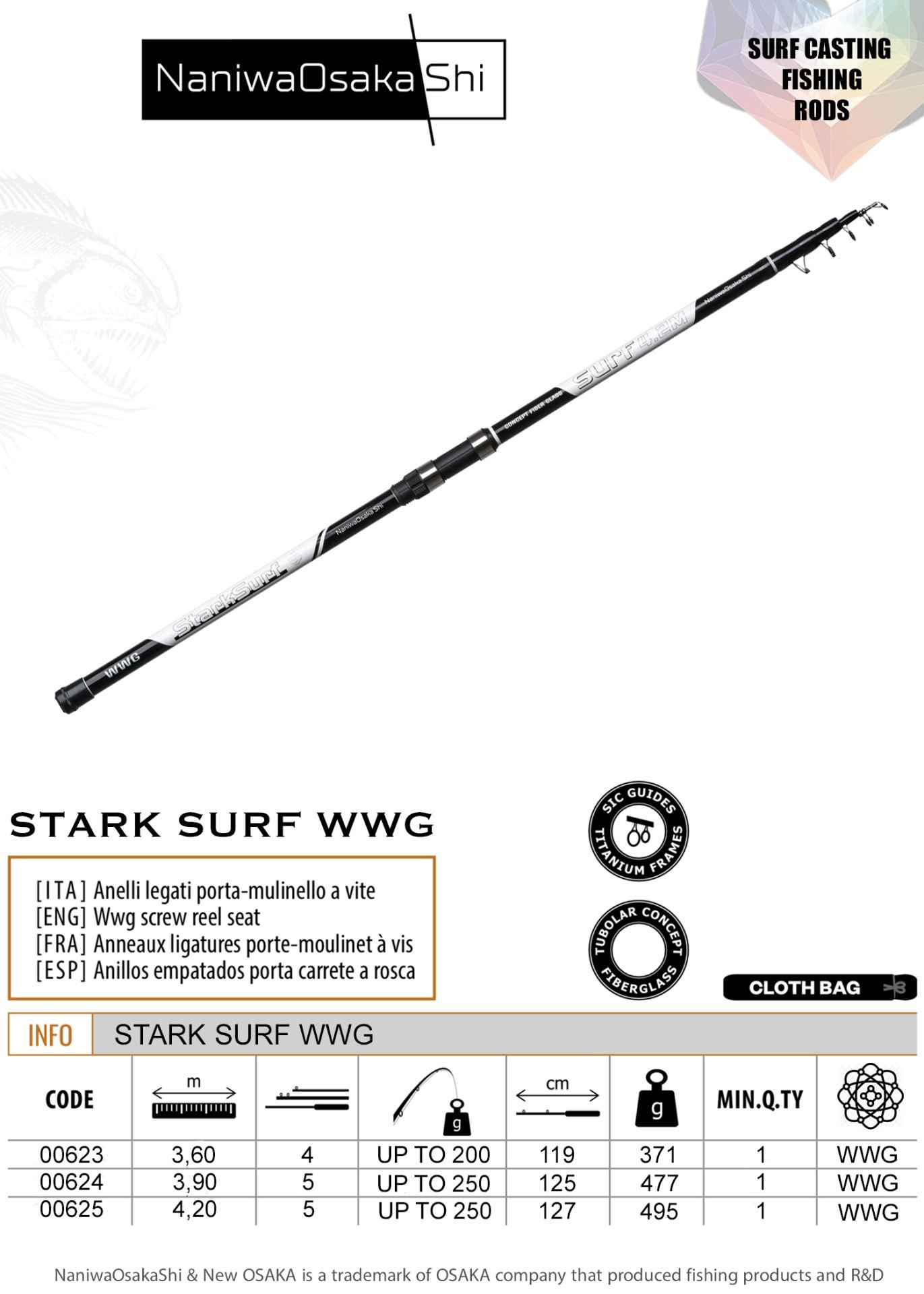 NANIWAOSAKASHI STARK SURF 3,90CM 100-250 OLTA KAMISI