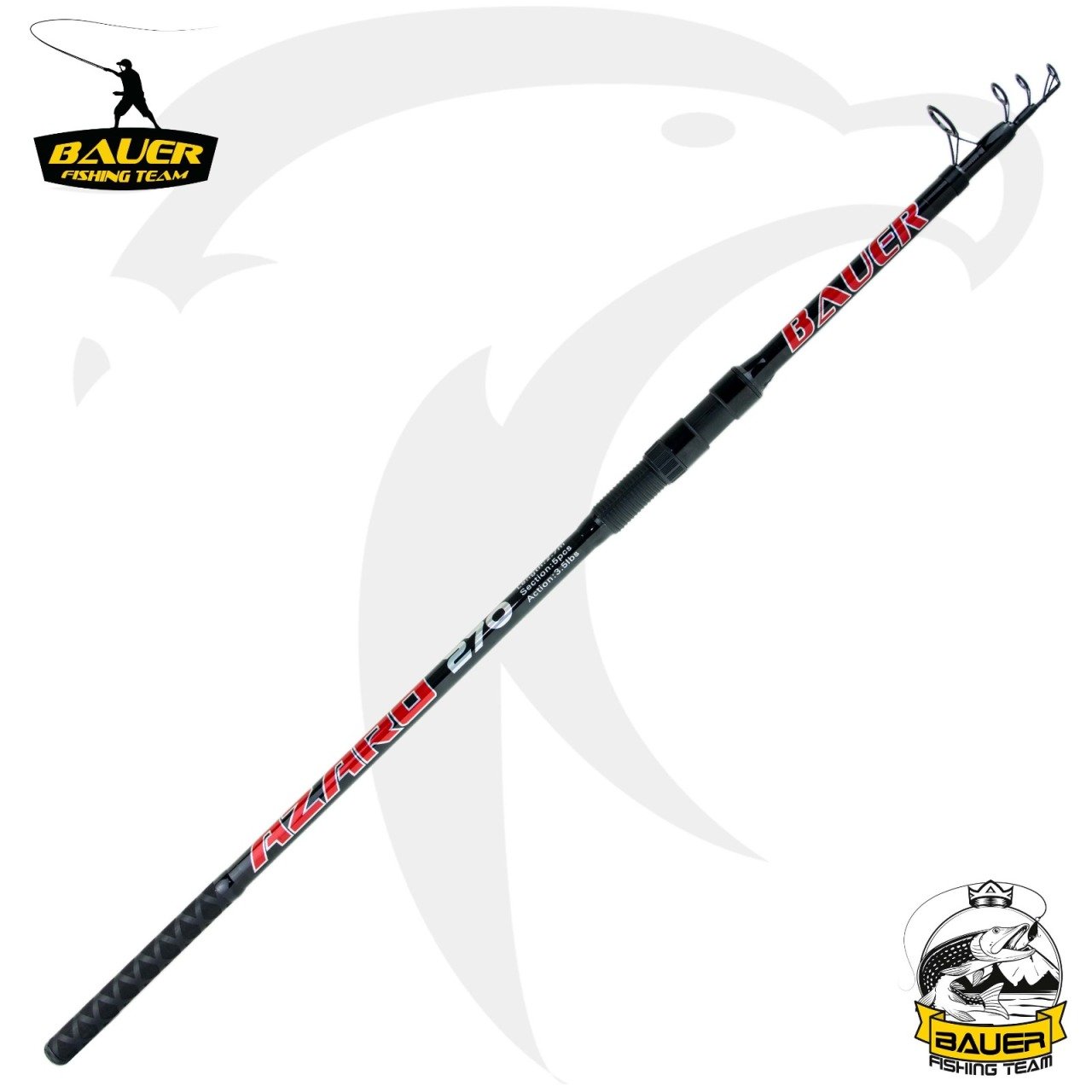 BAUER AZARO TELESKOPİK OLTA KAMIŞI 390 CM 3,5lbs 120-165 GR