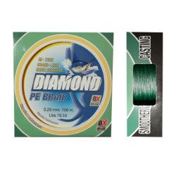 BAUER DIAMOND 8X PRE İP MİSİNA 100 MT 0,20MM