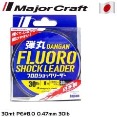 MC Dangan Fluoro Shock Leader DFL-8/0.47mm./30Lb/16.9kg./30mt.