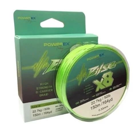 Powerex Pulse 8 örgü 150m. Apple Green 0.16mm/8,6 kg İp Misina