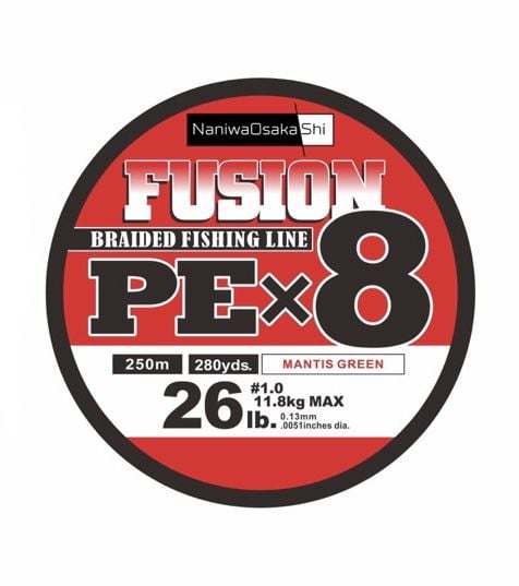 NaniwaOsaka Shi Fusion 8X PE Braided Fishing Line 250mt