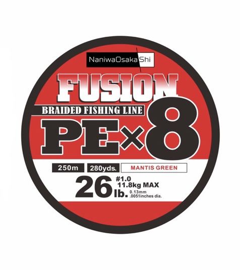NaniwaOsaka Shi Fusion 8X PE Braided Fishing Line 250mt