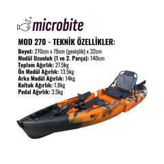 Microbite Mod270 Modüler (2 PARÇA) Balıkçı Kanosu