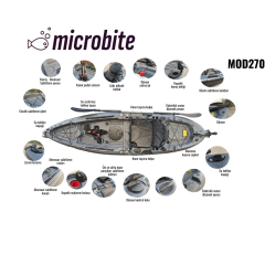 Microbite Mod270 Modüler (2 PARÇA) Balıkçı Kanosu