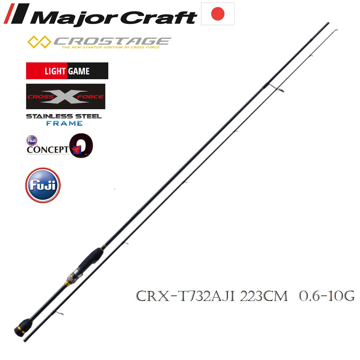Major Craft New Crostage CRX-T732AJI LRF Aji Kamış Tub. 223cm 0.6-10g