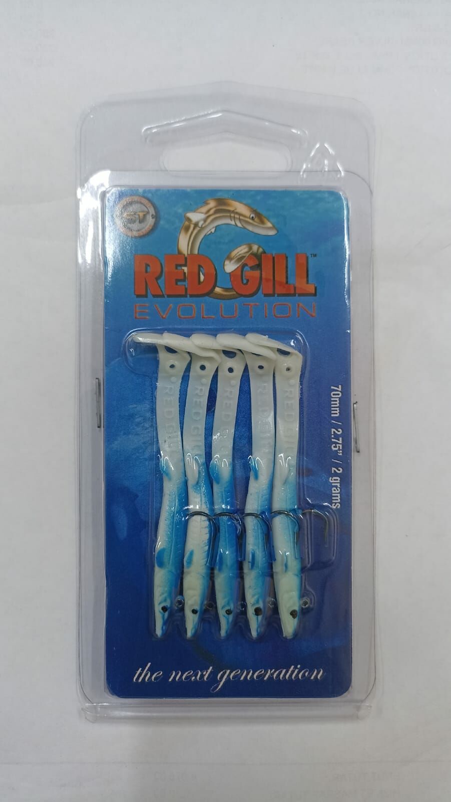 Red Gill 70mm 2 gr Blue White Silikon Yem