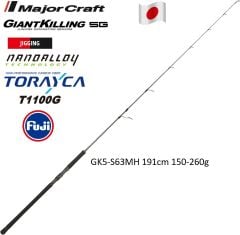 Major Craft Giant Killing New GK5-S63MH Jigging Kamış Spin Model 191cm 150-260g