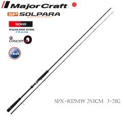 Major Craft Solpara New SPX-832MW 253cm 7-21g Spin Olta Kamışı