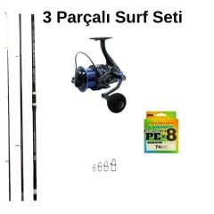 Surf Avı İçin Olta Seti 420cm 3 Parça