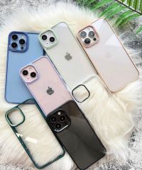 iPhone Kristal Şeffaf Kılıf - Kum Pembe
