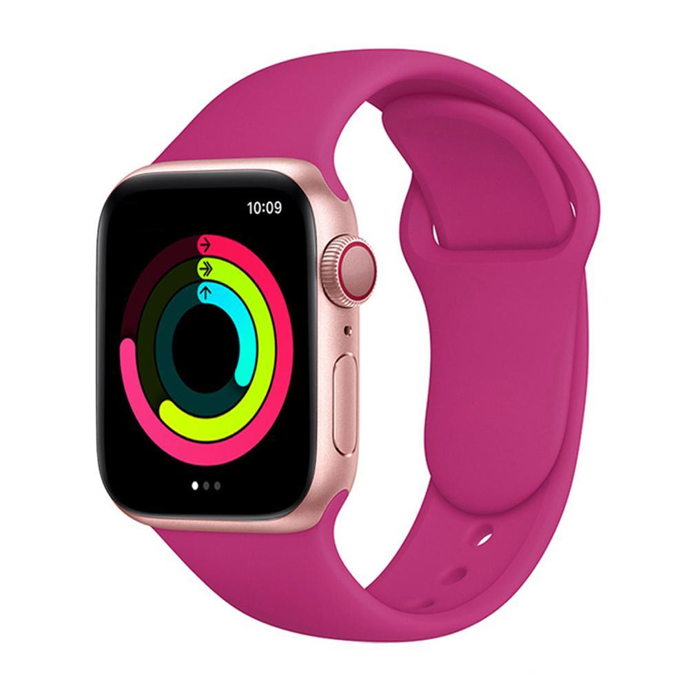 Apple Watch Silicon Kordon - Dragon Pembe