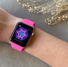 Apple Watch Silicon Kordon - Dragon Pembe