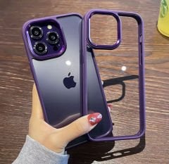 iPhone Kristal Şeffaf Kılıf - Derin Mor