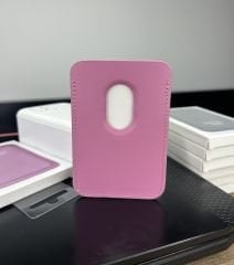 Apple MagSafe Özellikli Deri Cüzdan - Barbie Pink