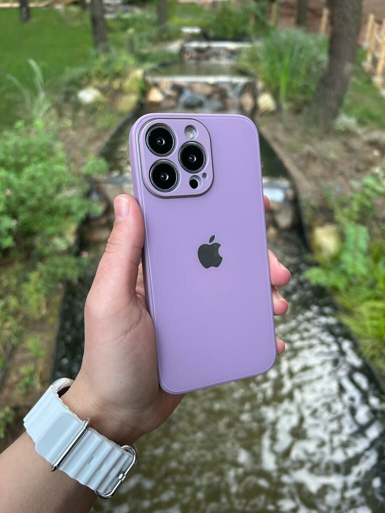 iPhone Cam Kılıf - Eflatun